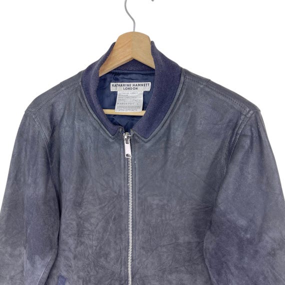 Vintage Katharine Hamnett London Leather Jacket Zippe… - Gem