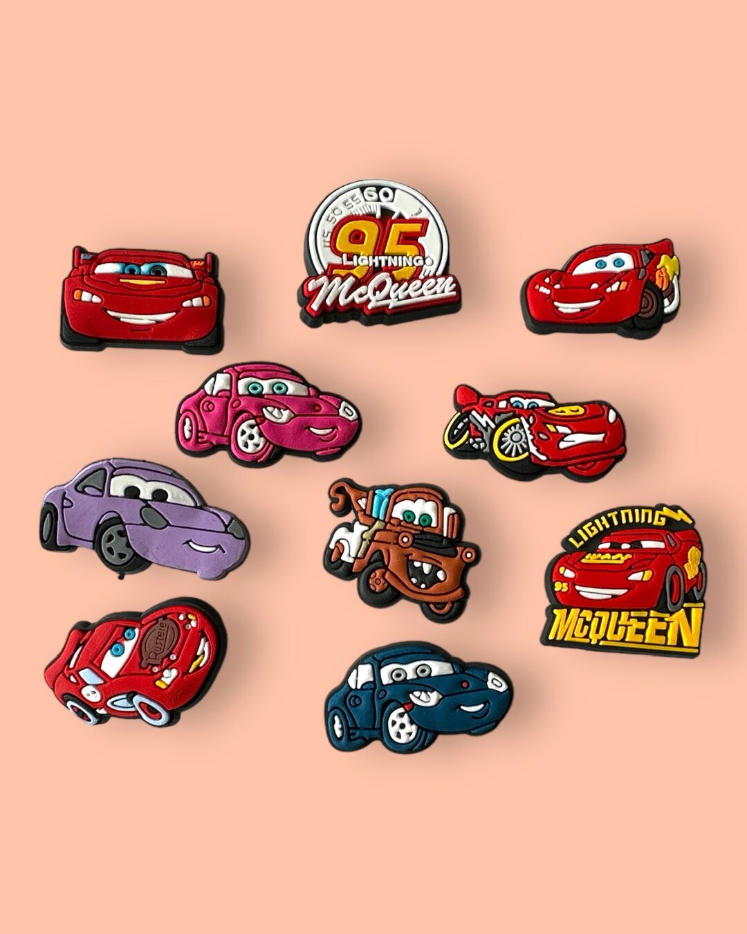 Cars Croc Charms Lightning Mcqueen Croc Charms Red Car Etsy Singapore
