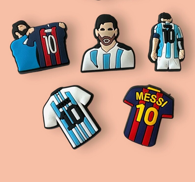 Messi Croc Charms Football Croc Charms Pin Badge Soccer Etsy Australia
