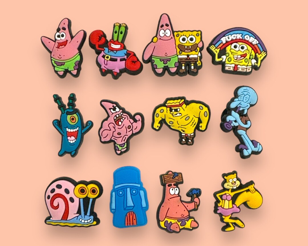 croc charms spongebob