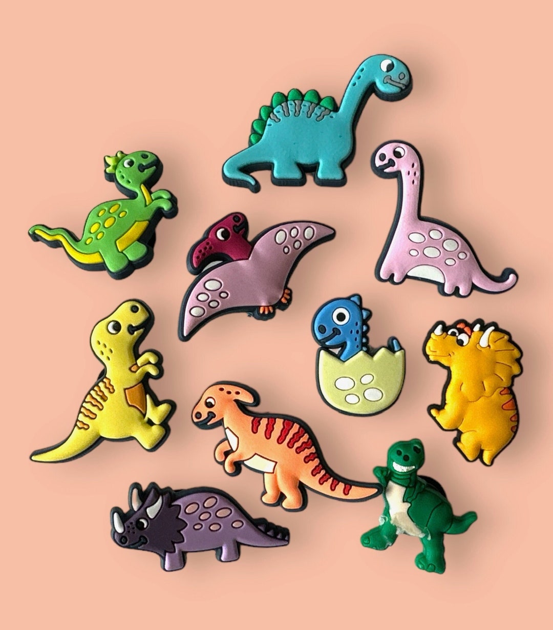 Dinosaur Croc Charms Dinosaur Jibbitz Dinosaur Charms Pin Etsy UK