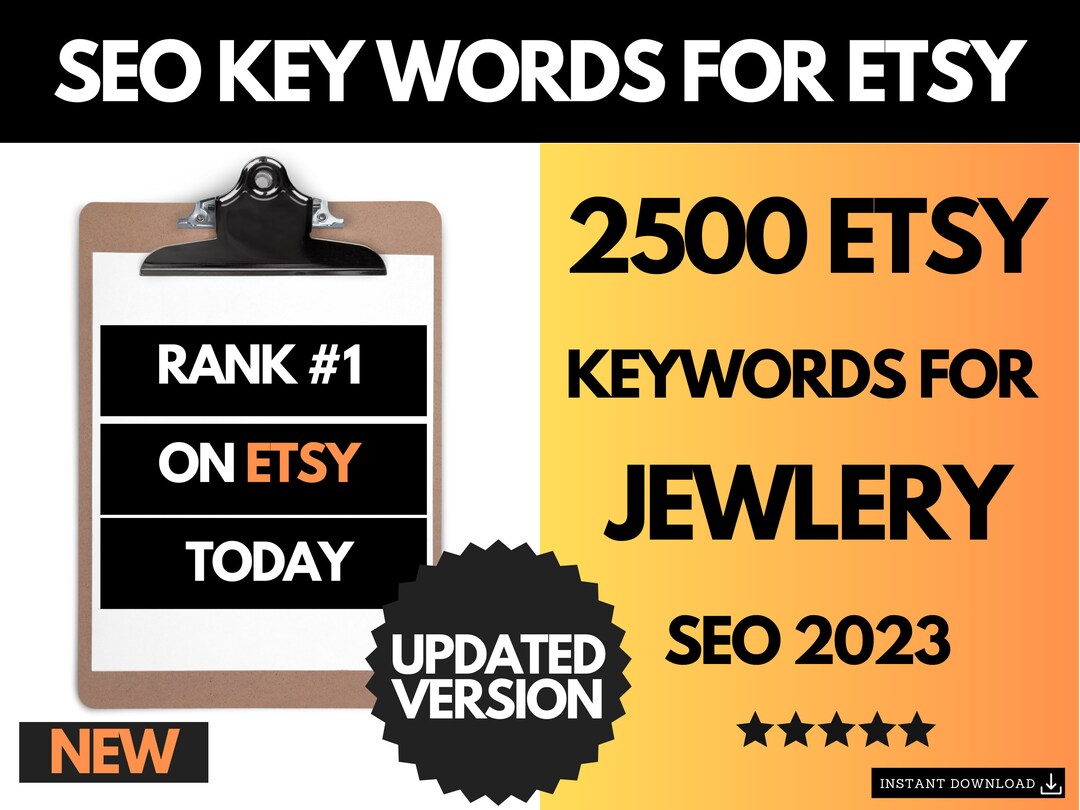 Keywords for Jewelry Rings Earrings Ear Ring SEO Copy Help Etsy