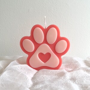 Paw Print Decorative Candle