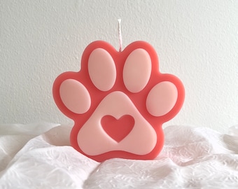 Paw Print Decorative Candle