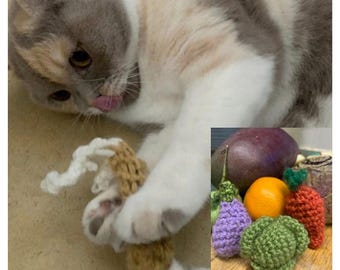 Pack of 3 Crocheted Catnip Cat Toys.