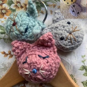 2 Cute Kitten & Bunny Rabbit Crochet Lavender Bags.  Free gift with orders.