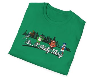 Its A Philly Thing Mascot TShirt Philadelphia Sports Fan Tee with Skyline | Eagles, Phillies, Flyers, Sixers Unisex Shirt