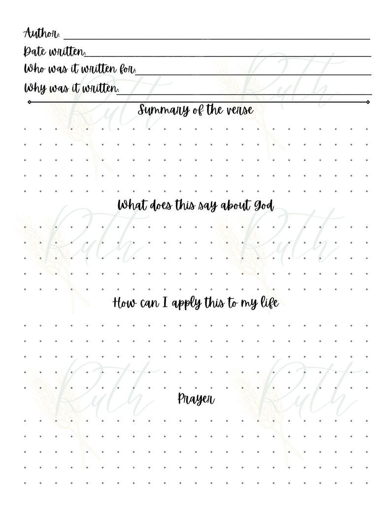 Bible Verse Mapping Journal for Women PDF Files Digital Download Etsy