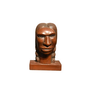 A Very Finely Carved Native Head or Bust