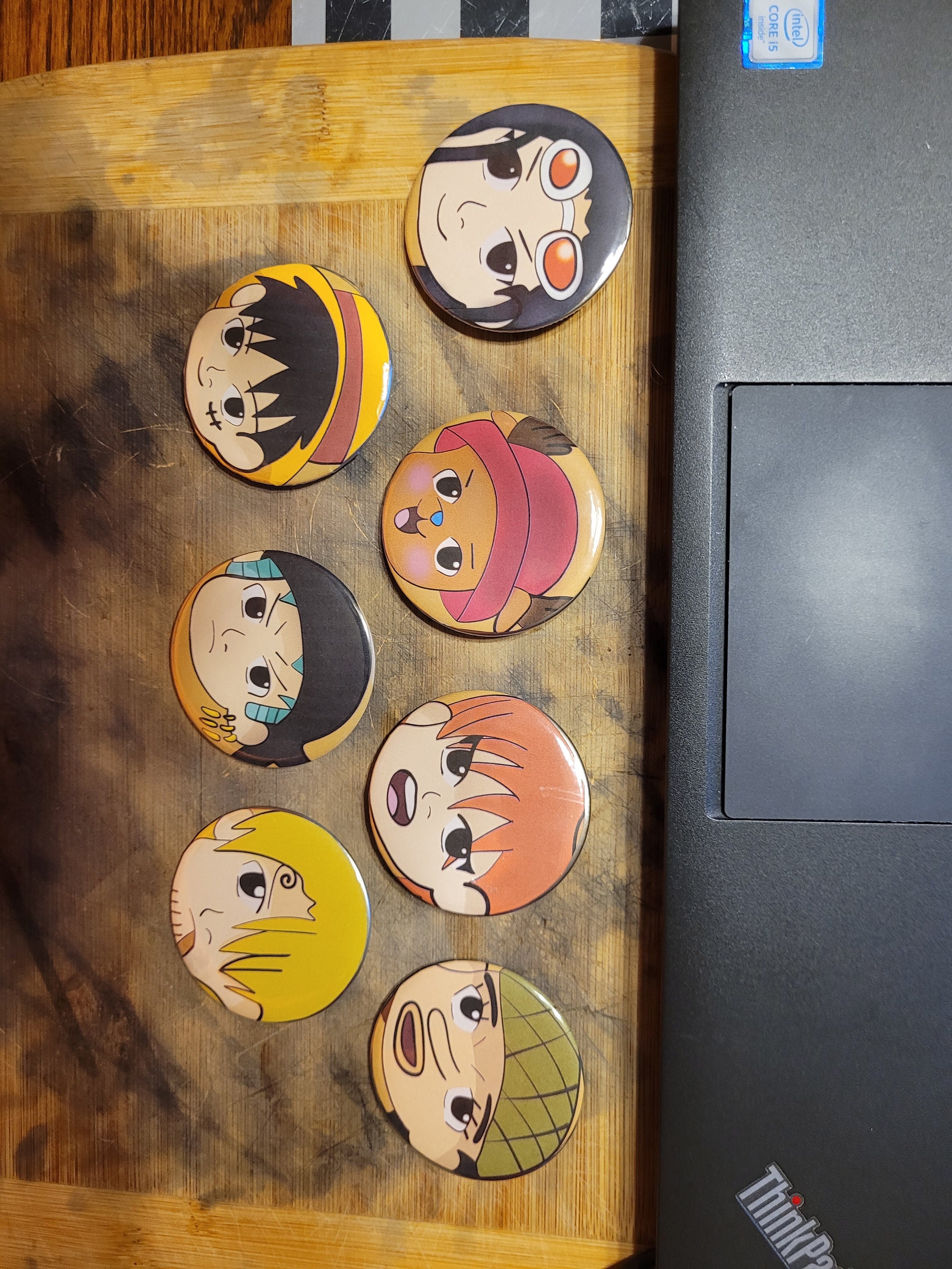 One Piece Straw Hats Anime Pin Buttons — Cappin' Out