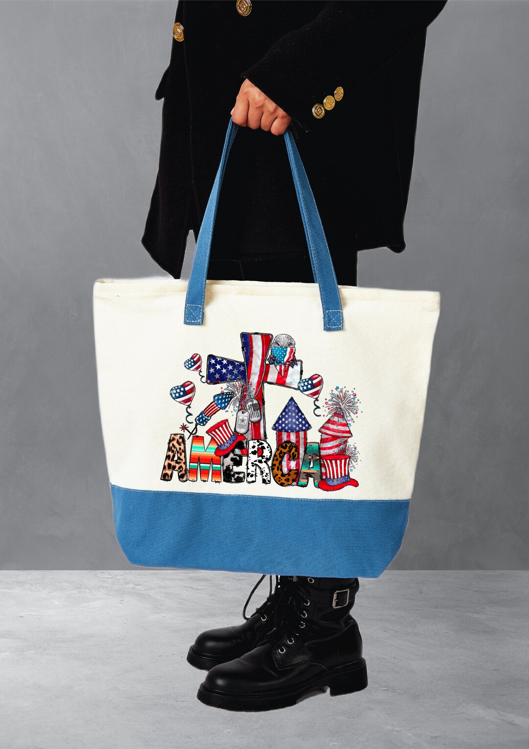 America Tote Bag 4th of July Gift Republican Tote Bag USA Etsy