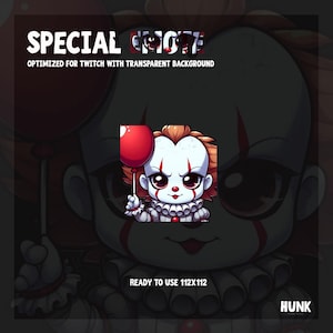 1x Twitch Emotes - Horror | Comic & Illustration - Instant Download / Ready to Use - Streamer - Streaming