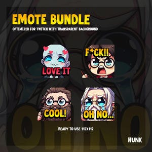 4x Twitch Emotes - Magic | Comic & Illustration - Instant Download / Ready to Use - Streamer - Streaming