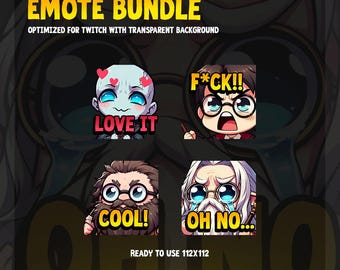 4x Twitch Emotes - Magic | Comic & Illustration - Instant Download / Ready to Use - Streamer - Streaming