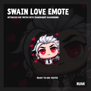 Gesto de Swain | Twitch, YouTube, Discord, emoticonos de LoL, emoticonos de League of Legends, emoticono Love Swain