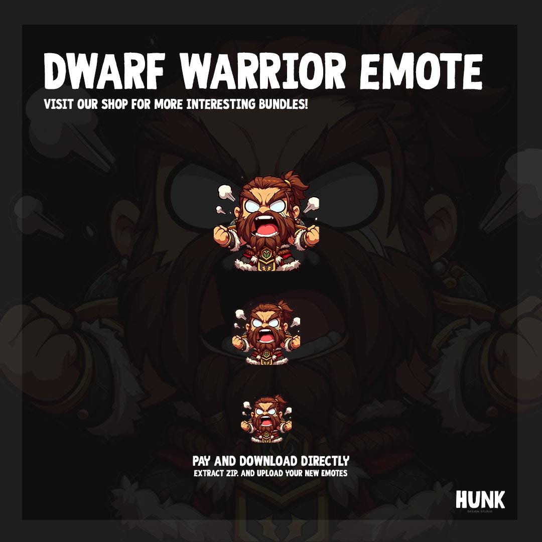 Dwarf Warrior Emote Twitch, Youtube, Discord, Wow Emotes, Rage Emotes