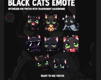 Black Cat Emote | Twitch, YouTube, Discord, Animal emotes, Twitch emotes