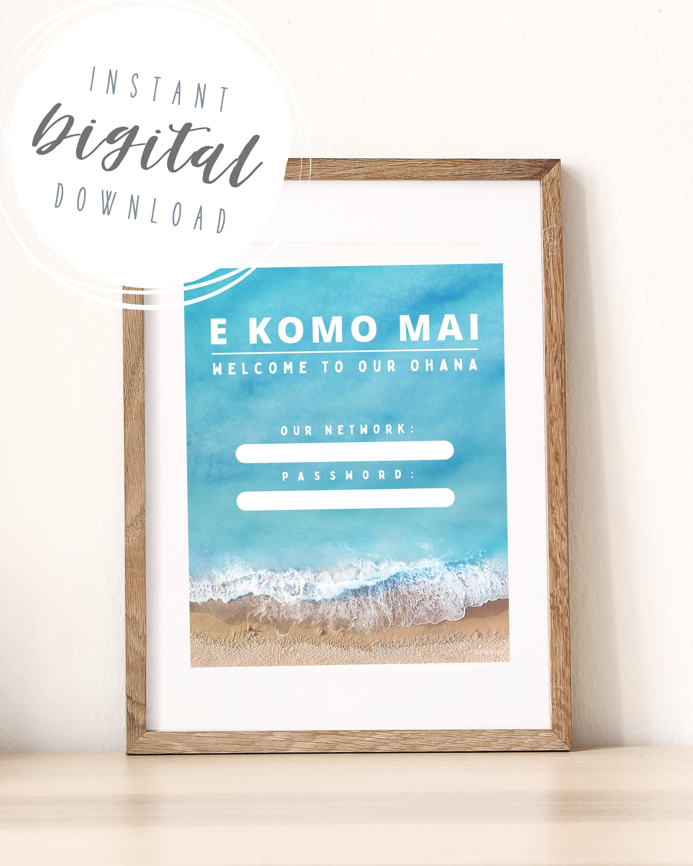 E Komo Mai Sign - Etsy