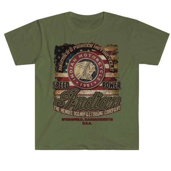 Sweat-shirt Homme Indian Motorcycle - Coupe Moderne, Fabriqué En Allemagne, 80% Coton 20% Polyester