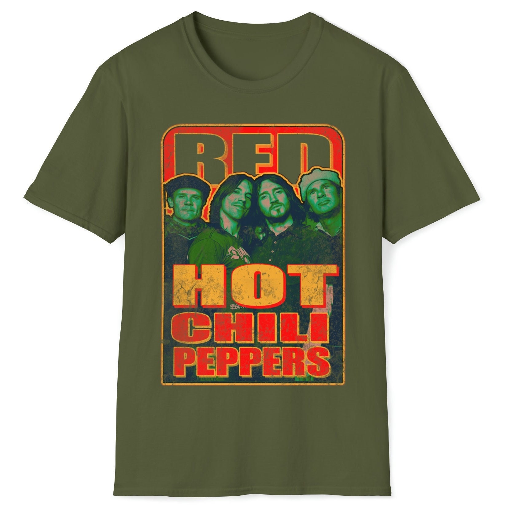 Red Hot Chili Peppers Coloured Logo Crystal Femme T-Shirt