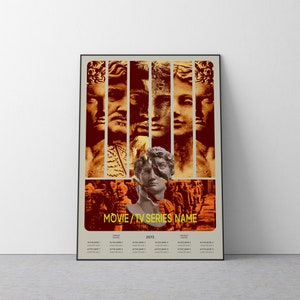 Digital * Custom Movie / TV Series Poster, Modern Custom Poster Print, Customize Your Own Movie / TV Series, Halftone Poster Print