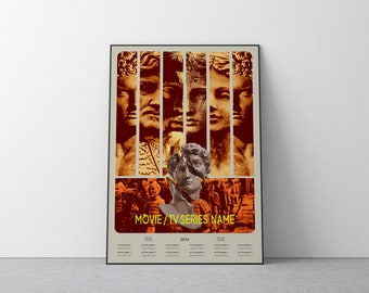 Digital * Custom Movie / TV Series Poster, Modern Custom Poster Print, Customize Your Own Movie / TV Series, Halftone Poster Print