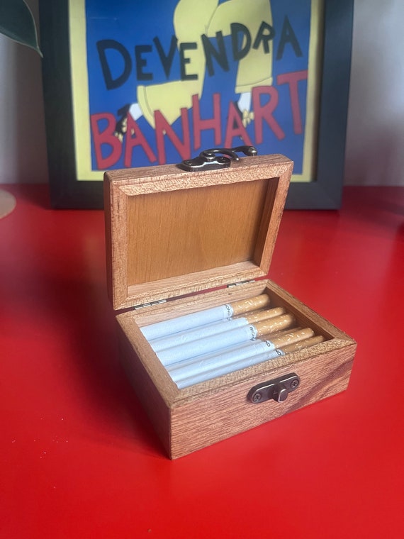 wooden cigarette boxes Automatic Pop-up Case Decoration Desktop Cigarette Case Business Cigar Box Men's Gift Handmade Exquisite Cigarette Box Handcrafted