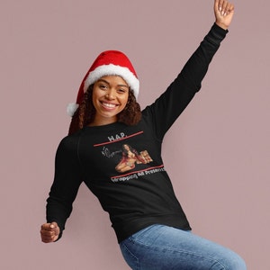 W.A.P. &quot;Wrapping All Presents&quot; Ugly Sweatshirt Cardi B comedy