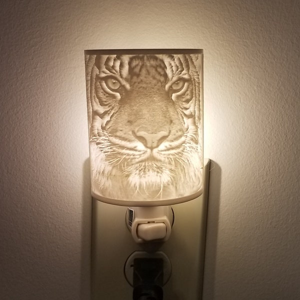 DIGITAL DOWNLOAD 3D Printed Tiger Night Light STL Download