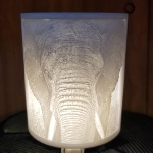 Elephant 3D Printed Night Light ***Extreme Detail***