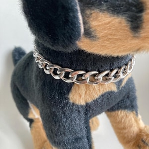 Dog Collar Pet Necklace, Dog Silver Large Chain Removable Pendant Charm, Dog Jewelry, Pet Collar, Pet Gift, Dog Gift, Christmas Dog Gift