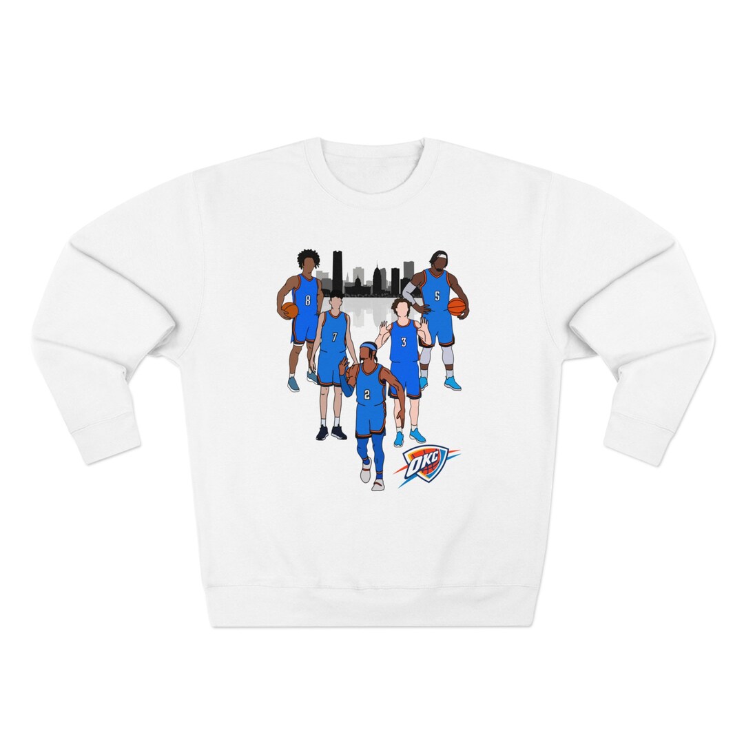 OKC Thunder Starting Lineup 2024 Crewneck Sweatshirt Etsy