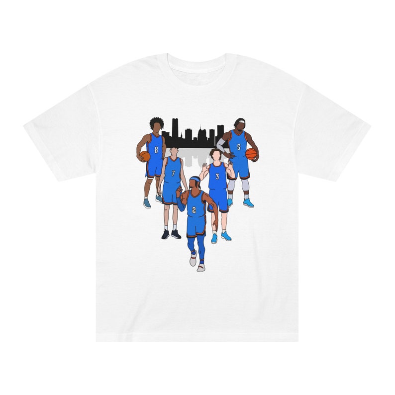 OKC Thunder Starting Lineup 2024 Tshirt Etsy