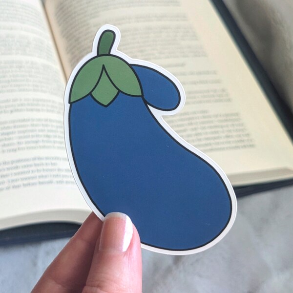 Blue Alien Eggplant Sticker Bookish Sticker for Kindle Reader Gift Laptop Sticker for Book Lovers Gift Spicy Book Romance Reader