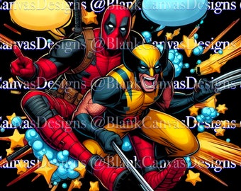 Png BUNDLE DEADPOOL WOLVERINE comic bubble png