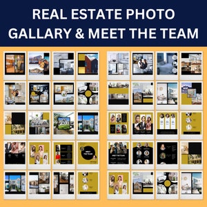 Real Estate Photo Galleries || Real Estate Meet the Team Posts and Stories edit in Canva