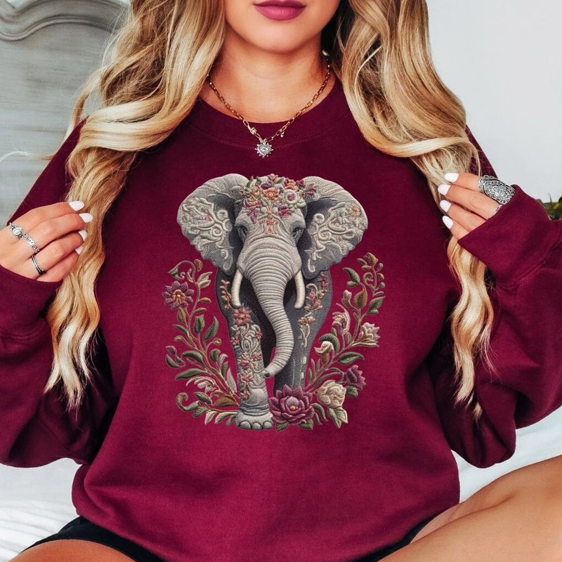 T-shirt éléphant écru main image 1