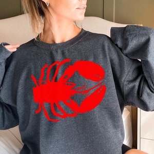Lobster Sweatshirt, Maine Sweatshirt, Lobster Lover, Lobster Gift, Unsex Sweatshirt, Gift for Women, Gift for Men