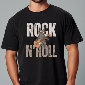 Cool Cat Guitar T-Shirt, Rock and Roll Music Tee, Musician Gift, Funny Animal Shirt, Cute Kitten Music Lover Shirt, Cat Lover Concert Tee