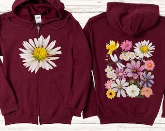 トップス sculptor Cottage Zip-Up Hoodie Flower Cottage Zip-Up Hoodie Flower – Sculptor