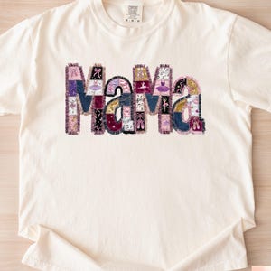 Mama Faux Patchwork T-Shirt Sweatshirt, Dance Mom Apparel, Ballerina Mom Gift, Ballet Lover Shirt