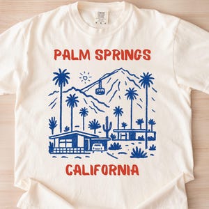 Palm Springs California T-Shirt, Vintage Palm Springs Graphic Tee, Retro California Shirt, Desert Vibes Shirt, West Coast Apparel
