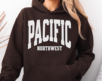 Pacific Northwest Crewneck Sweatshirt, Moving to PNW Gift, Seattle Vacation Apparel, PNW Bachelorette Party, Varsity Pullover Sweater