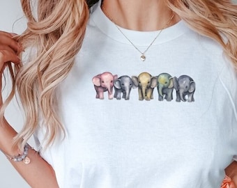 Elephant Shirt, Baby Elephant T Shirt, Comfort Colors, Elephant T-Shirt, Gift for Elephant Lovers, Elephant Gift, Elephant Lover Tee
