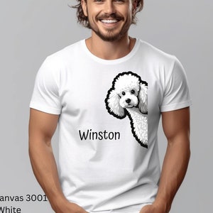 Personalisiertes Pudel-T-Shirt, Hund Mama Shirt, Hund Mama Geschenk, Hund Mama Sweatshirt, Pudel Mama Shirt, Pudel Papa Shirt, Sweatshirt Rundhalsausschnitt Bild 1