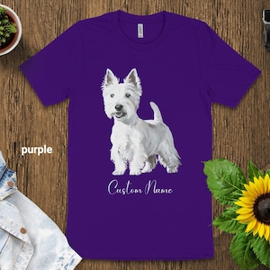 Personalized Westie Dog Custom Name Shirt, Cute Westie T-Shirt, Custom Dog Lover Gift, West Highland White Terrier Tee