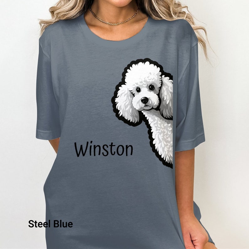 Personalisiertes Pudel-T-Shirt, Hund Mama Shirt, Hund Mama Geschenk, Hund Mama Sweatshirt, Pudel Mama Shirt, Pudel Papa Shirt, Sweatshirt Rundhalsausschnitt Bild 6