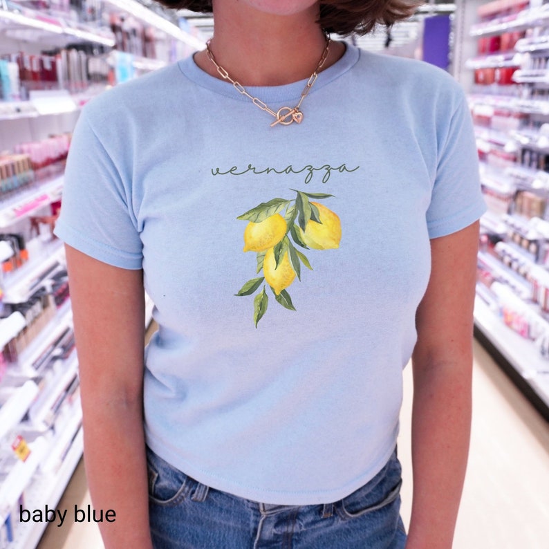 Coquette Lemon Graphic Tee, Y2K Baby T-Shirt, Cute Aesthetic Summer Top, Trendy Fruit Design Fashion image 10