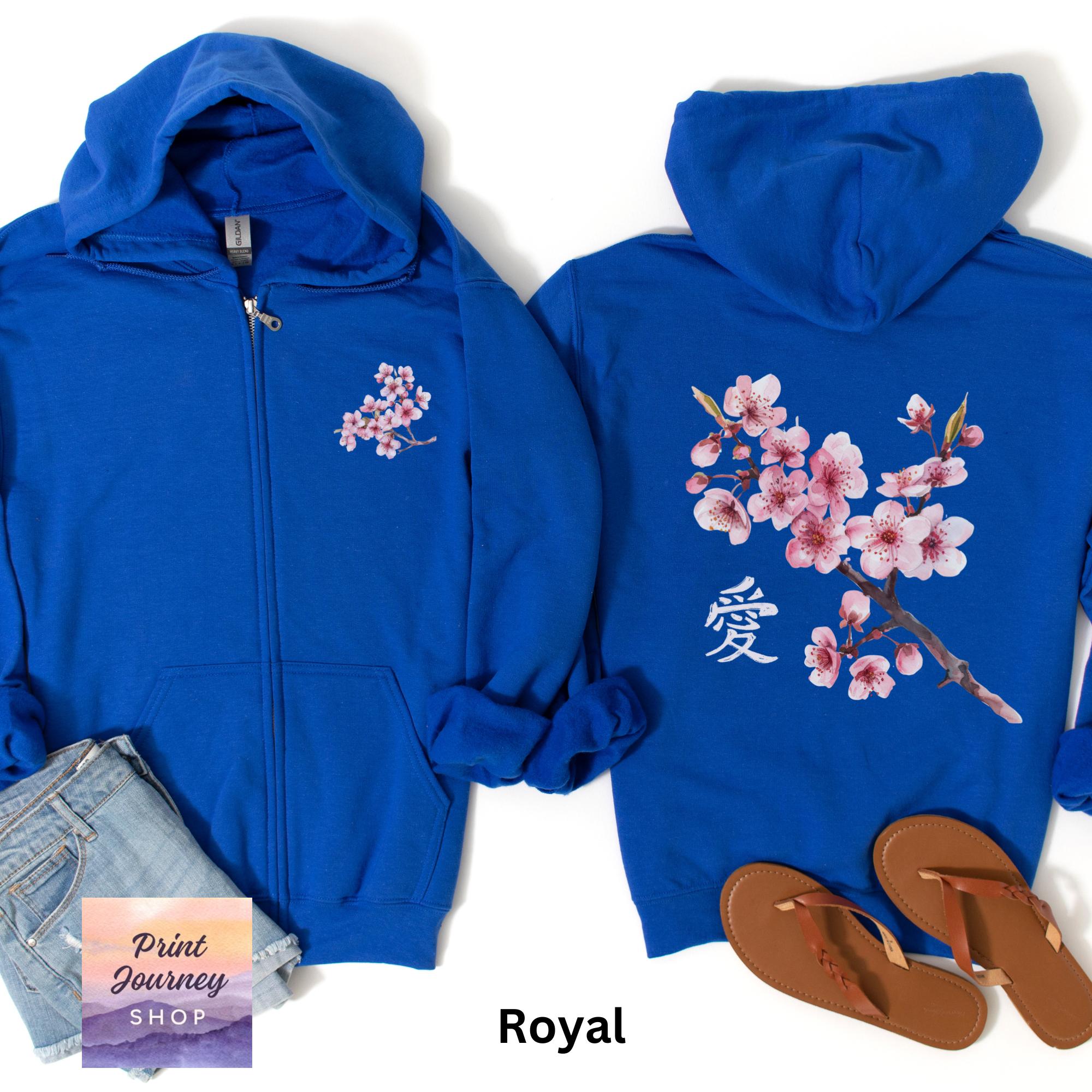 Vrouwen Mannen Esthetische Japanse Sakura Hoodie, Y2K Anime Harajuku Doek Koreaanse Hooded Lange Mouw Sweatshirt Voor Winter Herfst, Wit, L