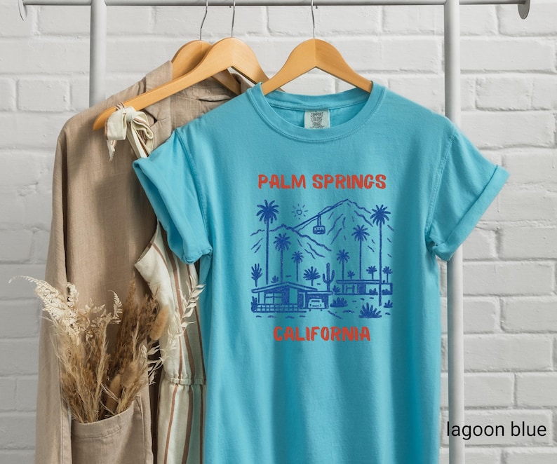 Palm Springs California T-shirt, Retro Vacation Graphic Tee, Unisex Casual Top, Summer Travel Shirt, Desert Souvenir Gift